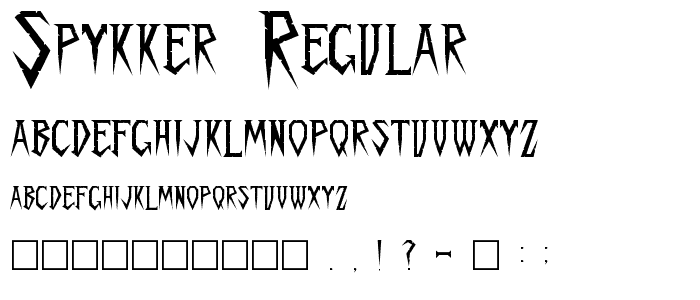 Spykker Regular font
